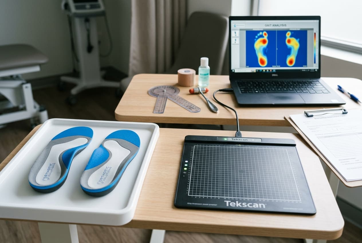 Semelles orthopédiques et analyse des appuis en podologie